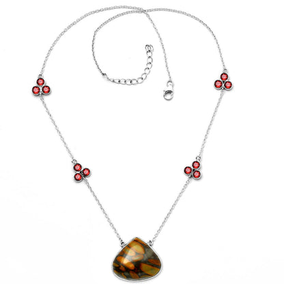 Natural Fruit Jasper & Garnet Necklace N-1004 SDN1712