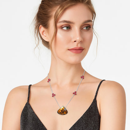 Natural Fruit Jasper & Garnet Necklace N-1004 SDN1712