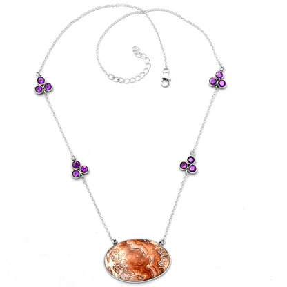 Rosetta Picture Jasper & Amethyst Necklace N-1004 SDN1729