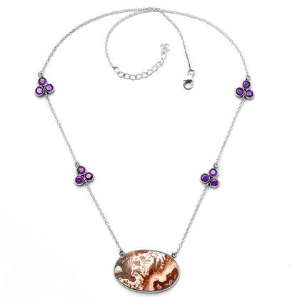 Rosetta Picture Jasper & Amethyst Necklace N-1004 SDN1733
