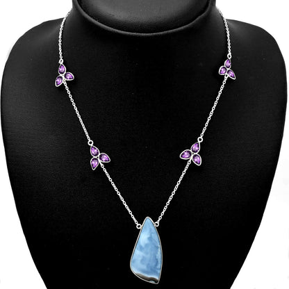Natural Owyhee Opal & Amethyst Necklace N-1004 SDN1740