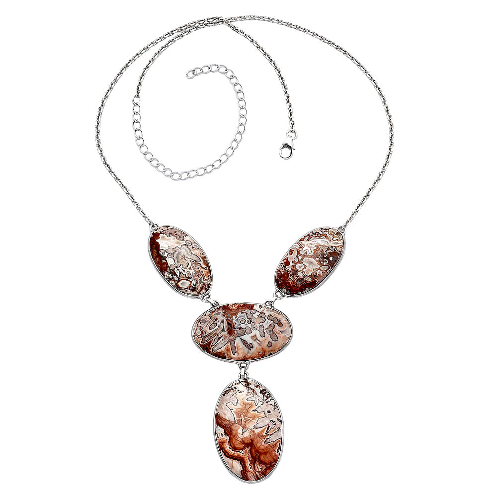 Natural Rosetta Picture Jasper Necklace N-1013 SDN1873