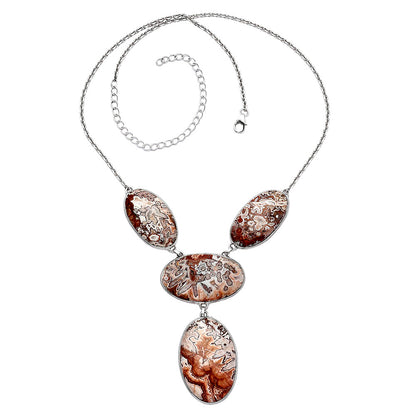 Natural Rosetta Picture Jasper Necklace N-1013 SDN1873