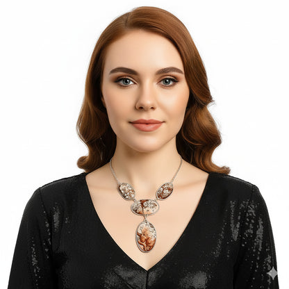 Natural Rosetta Picture Jasper Necklace N-1013 SDN1873