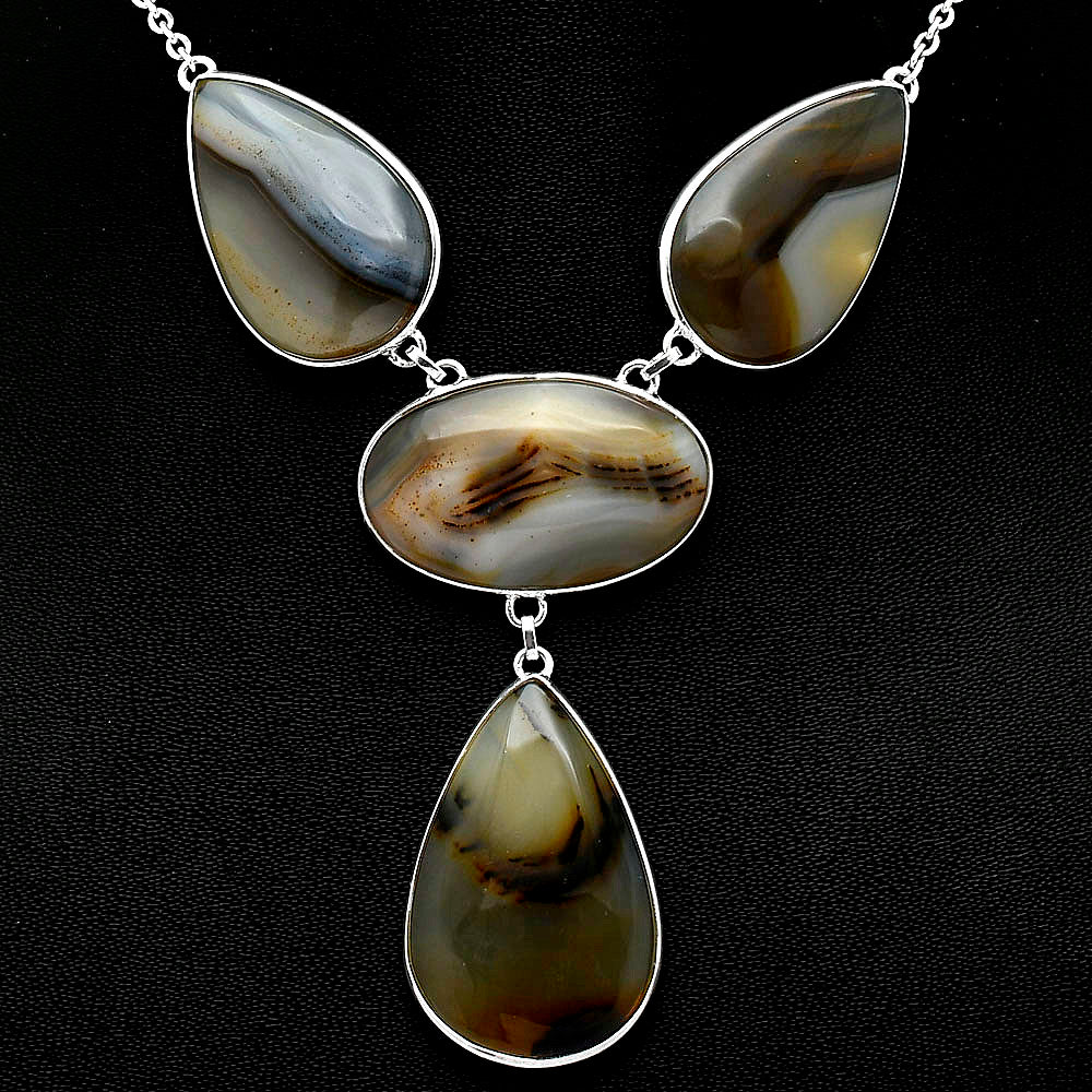 Natural Montana Agate - USA Necklace N-1013 SDN1874