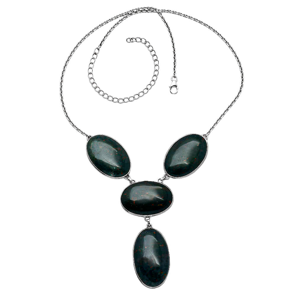 Natural Blood Stone - India Necklace N-1013 SDN1881