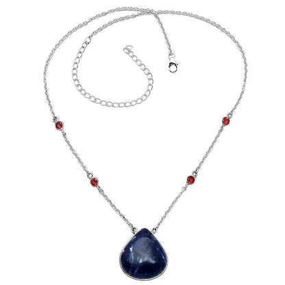 Natural Sodalite & Garnet Necklace N-1012 SDN1897
