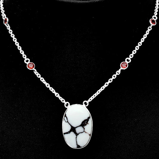Natural Wild Horse Jasper & Garnet Necklace N-1012 SDN1901
