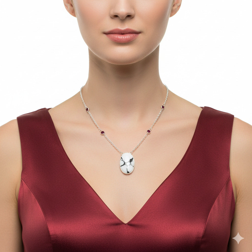 Natural Wild Horse Jasper & Garnet Necklace N-1012 SDN1901