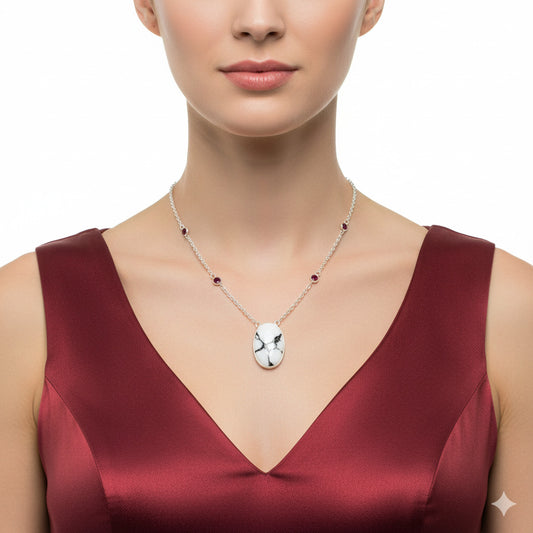 Natural Wild Horse Jasper & Garnet Necklace N-1012 SDN1901