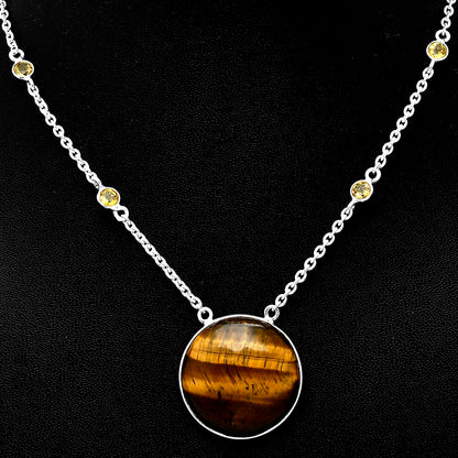 Natural Tiger Eye - Africa & Citrine Necklace N-1012 SDN1920