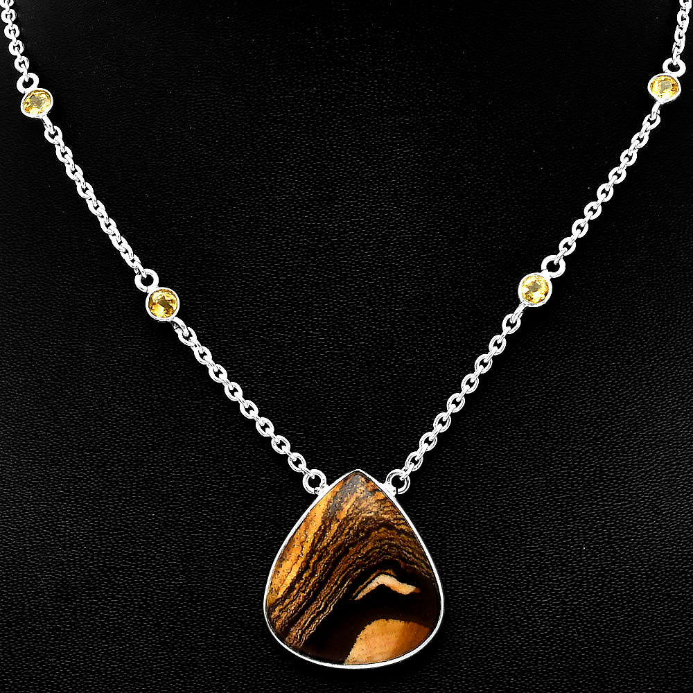 Natural Outback Jasper & Citrine Necklace N-1012 SDN1921