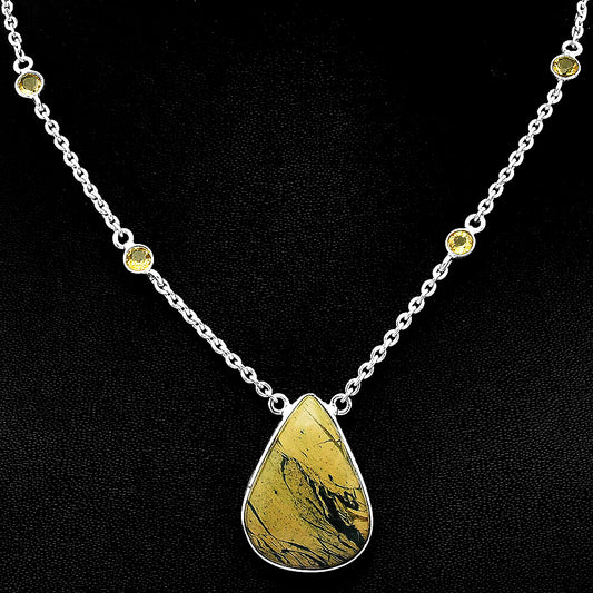 Natural Mariposite & Citrine Necklace N-1012 SDN1923