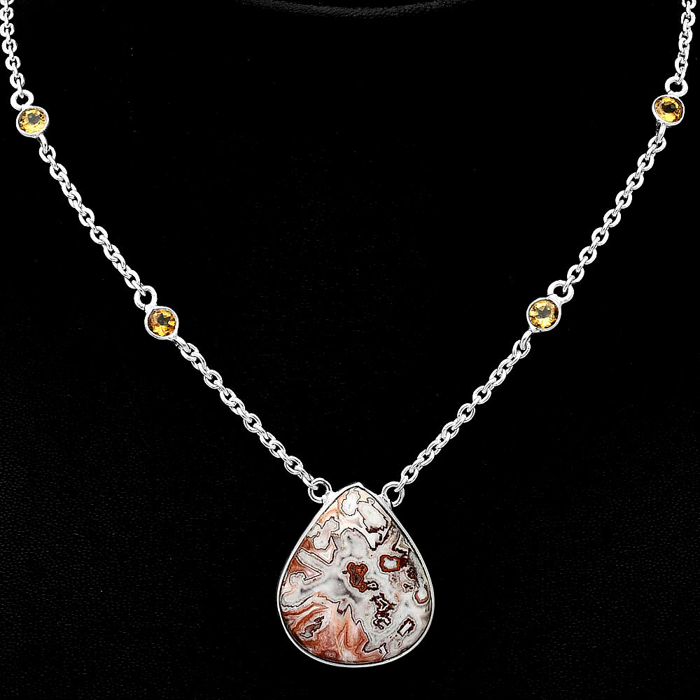 Rosetta Picture Jasper & Citrine Necklace N-1012 SDN1924