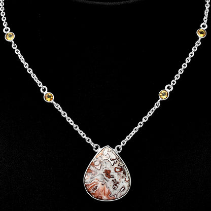 Rosetta Picture Jasper & Citrine Necklace N-1012 SDN1924