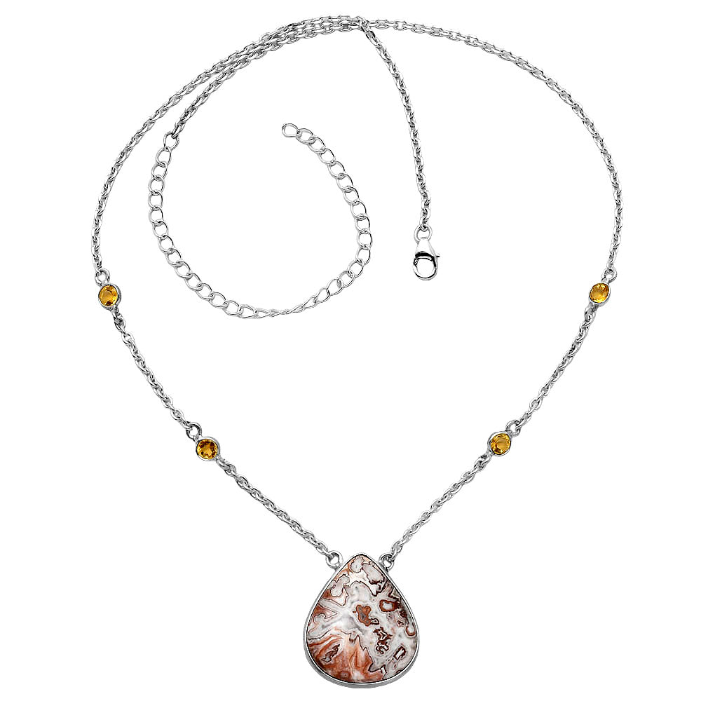 Rosetta Picture Jasper & Citrine Necklace N-1012 SDN1924