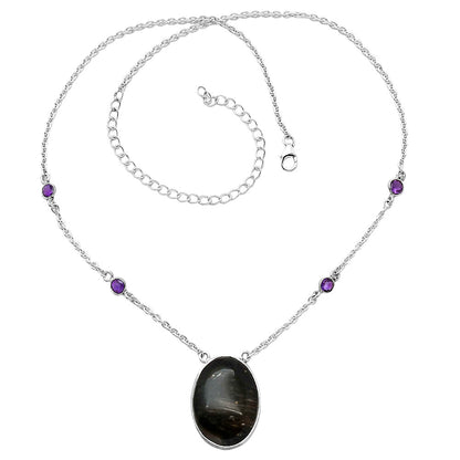 Natural Bat Cave Jasper & Amethyst Necklace N-1012 SDN1941
