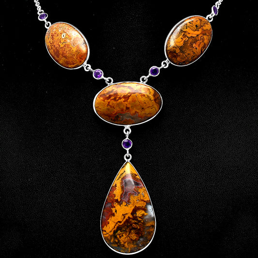 Rare Cady Mountain Agate & Amethyst Necklace N-1023 SDN1948