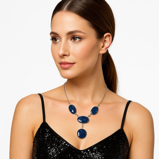 Natural Sodalite & Peridot Necklace N-1023 SDN1953