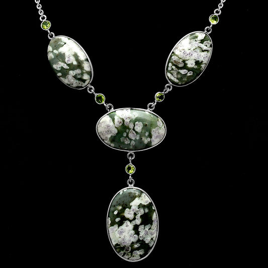 Natural Peace Jade & Peridot Necklace N-1023 SDN1963