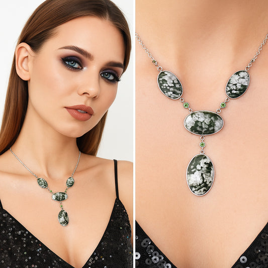 Natural Peace Jade & Peridot Necklace N-1023 SDN1963