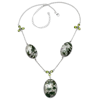 Natural Peace Jade & Peridot Necklace N-1021 SDN1983