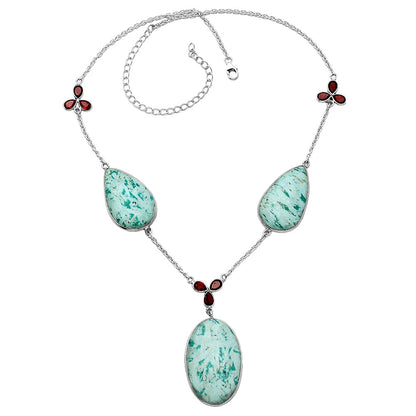 Royston Ribbon Turquoise & Garnet Necklace N-1021 SDN1999