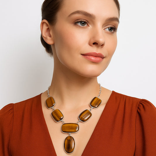 Natural Tiger Eye - Africa Necklace N-1014 SDN2009