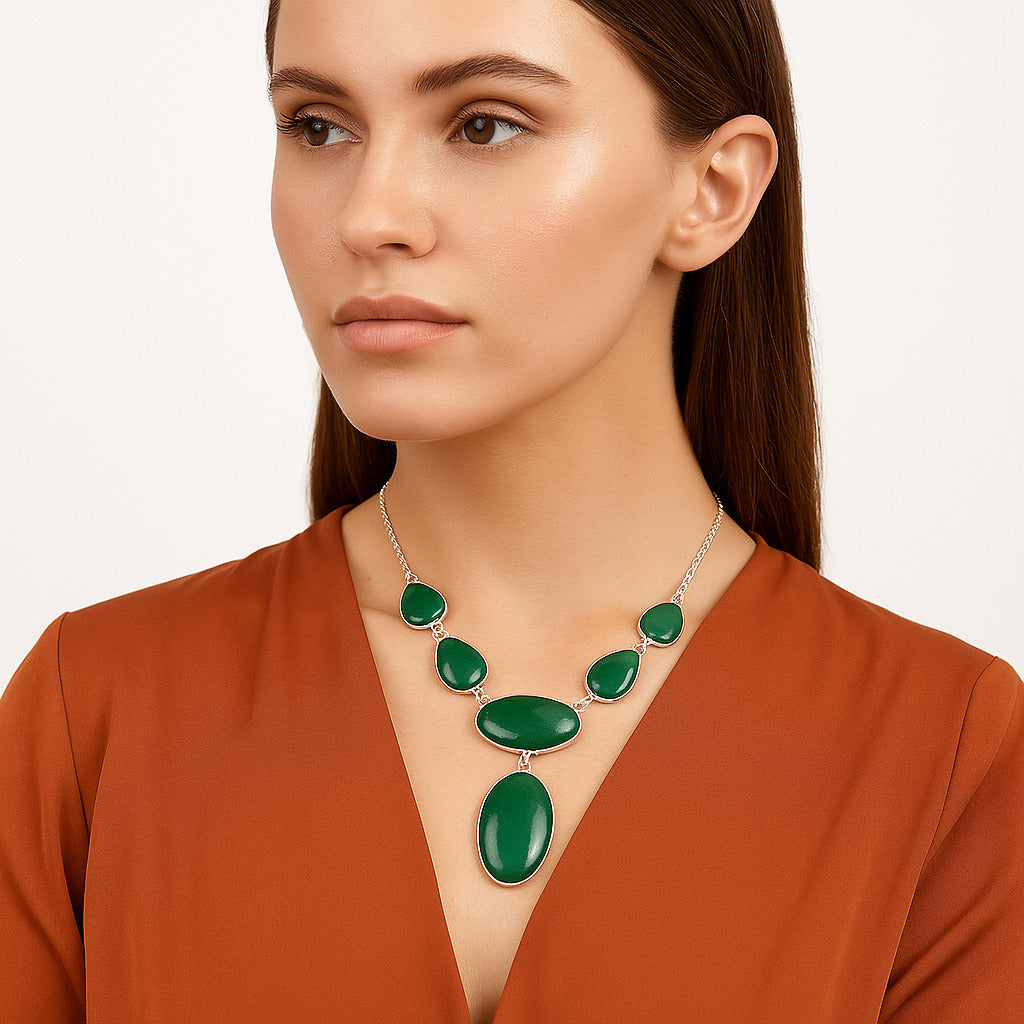 Natural Green Aventurine Necklace N-1013 SDN2014