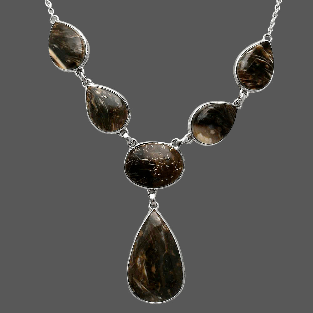Natural Bat Cave Jasper Necklace N-1013 SDN2015