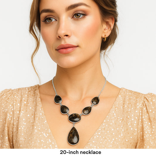 Natural Bat Cave Jasper Necklace N-1013 SDN2015