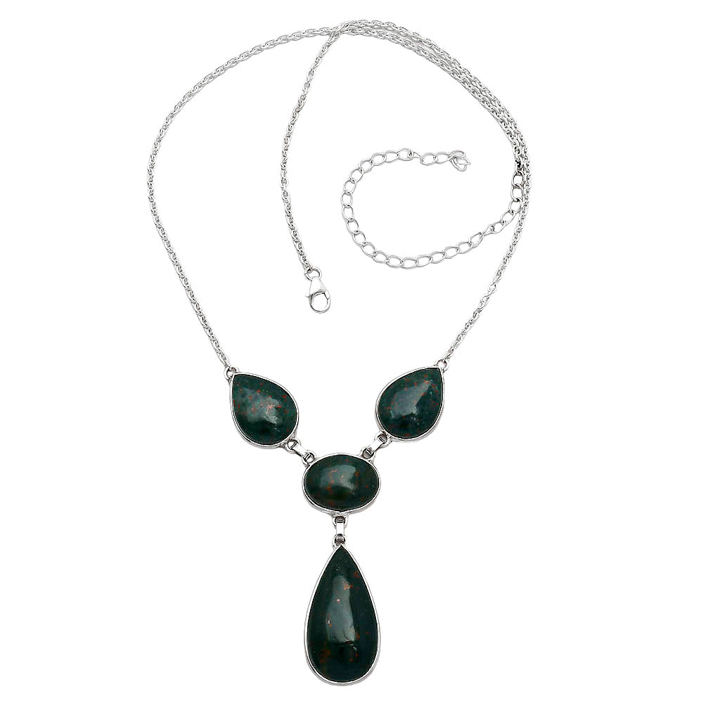 Natural Blood Stone - India Necklace N-1013 SDN2028