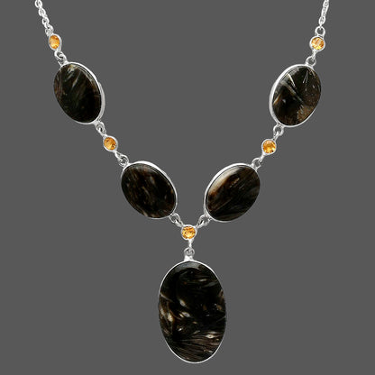Natural Bat Cave Jasper & Citrine Necklace N-1022 SDN2043