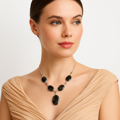 Natural Bat Cave Jasper & Citrine Necklace N-1022 SDN2043