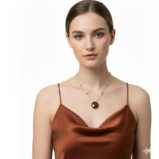 Natural Fruit Jasper & Peridot Necklace N-1012 SDN2059