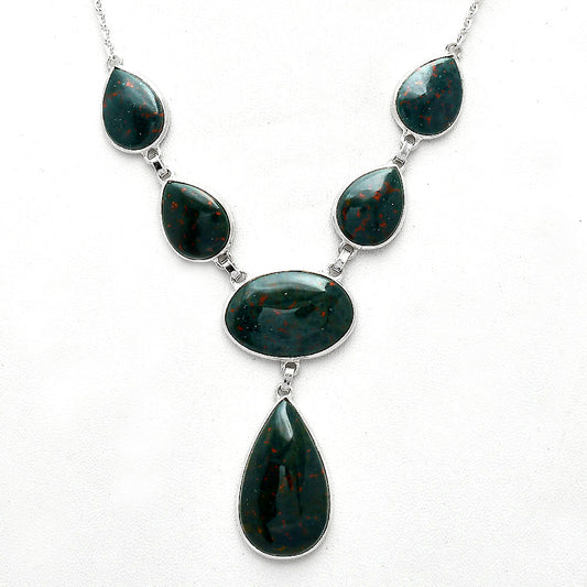 Natural Blood Stone - India Necklace N-1013 SDN2062