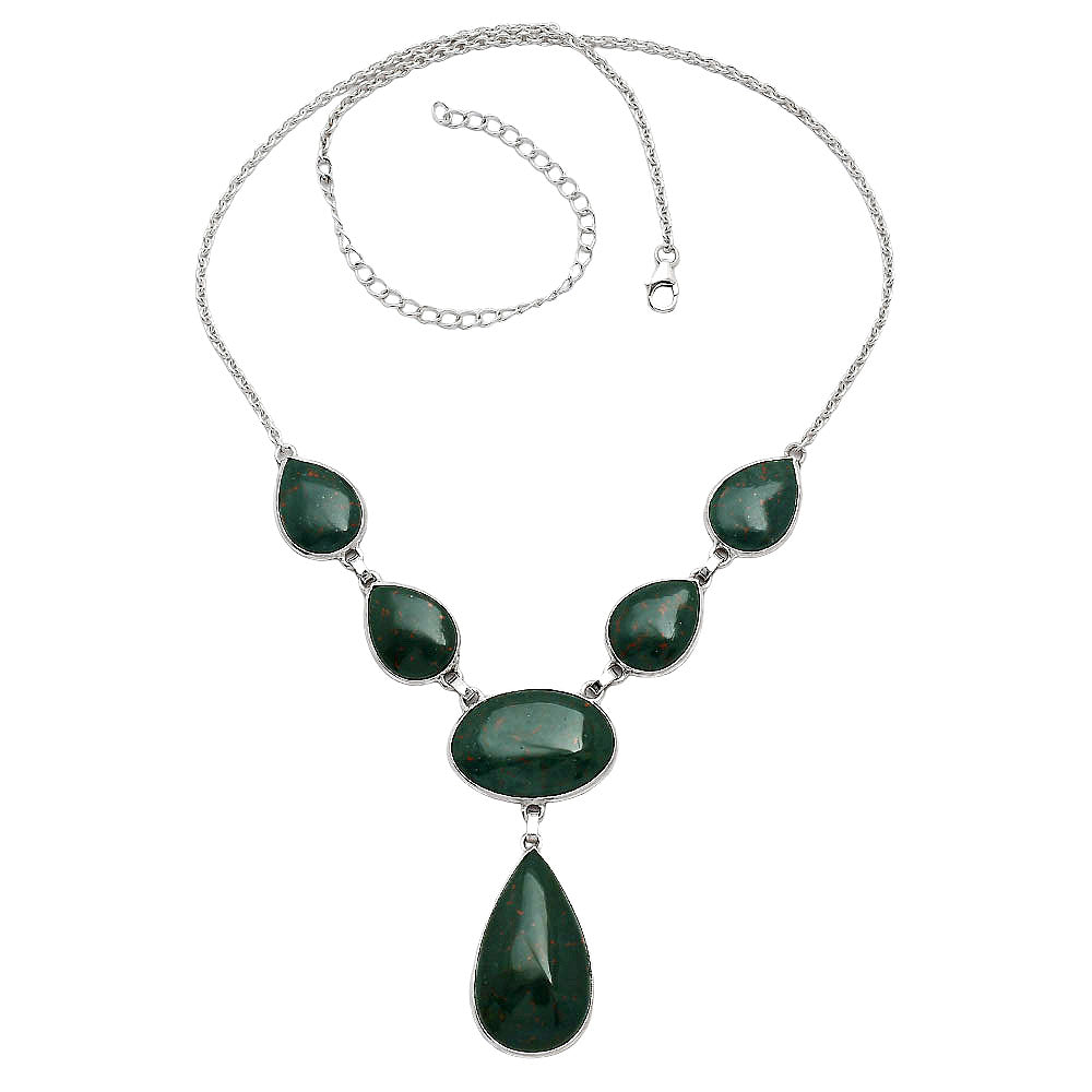 Natural Blood Stone - India Necklace N-1013 SDN2062