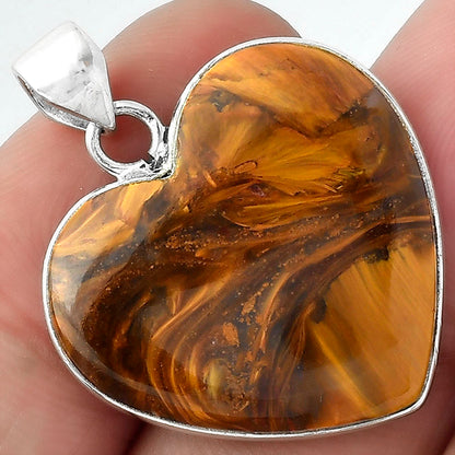 Heart Natural Pietersite - Namibia Pendant P-1043 SDP100380