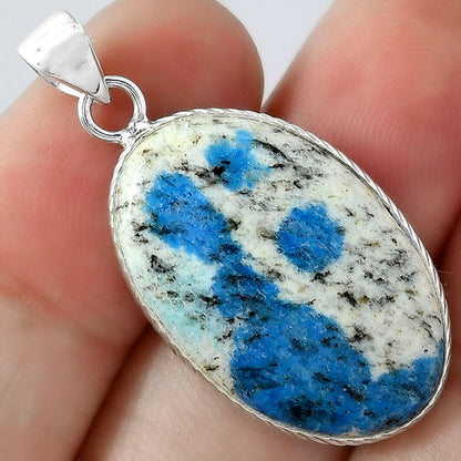 Natural K2 Blue - Azurite In Quartz Pendant P-1053 SDP101047