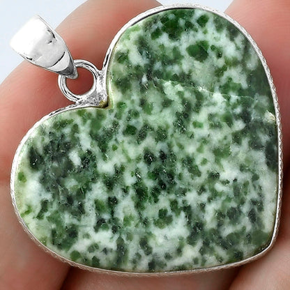 Heart Natural Dioptase Pendant P-1043 SDP101275