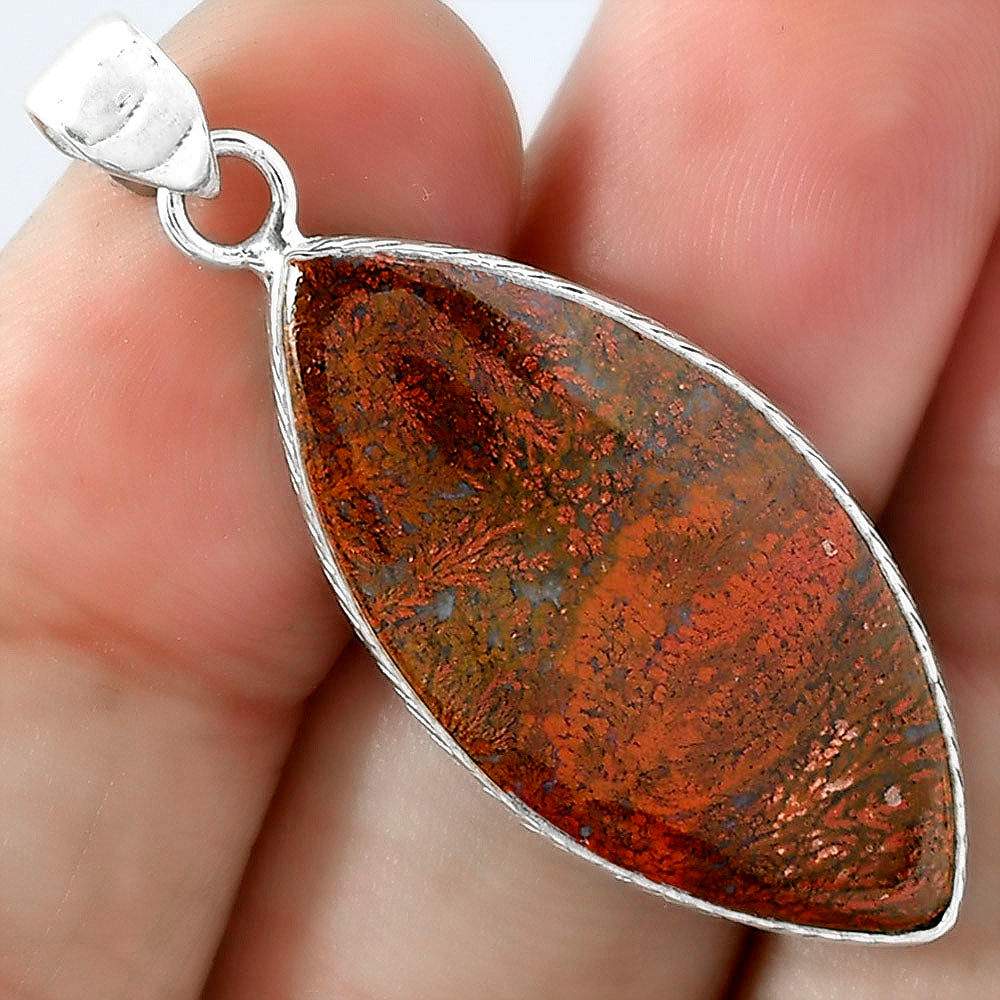 Natural Red Moss Agate Pendant P-1053 SDP101367