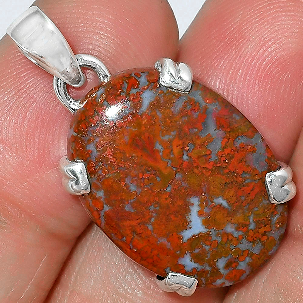 Natural Red Moss Agate Pendant P-1332 SDP101731