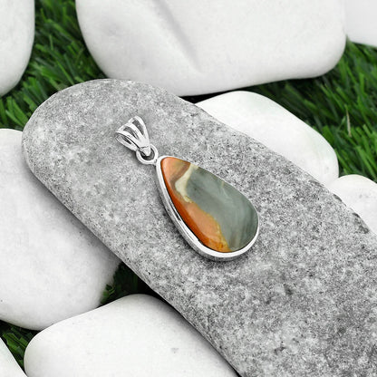 Natural Polygram Jasper Pendant P-1002 SDP102213