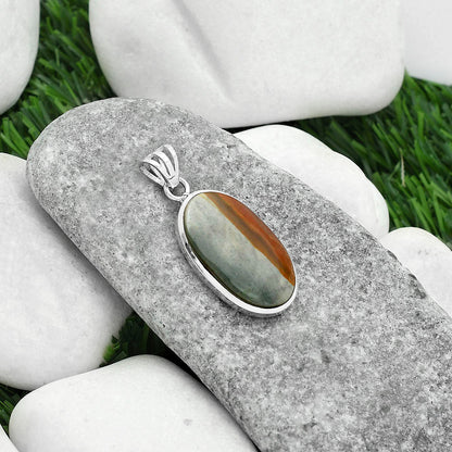 Natural Polygram Jasper Pendant P-1002 SDP102232
