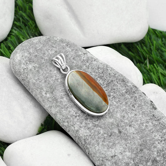 Natural Polygram Jasper Pendant P-1002 SDP102232