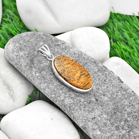 Natural Coquina Fossil Jasper - India Pendant P-1002 SDP102303