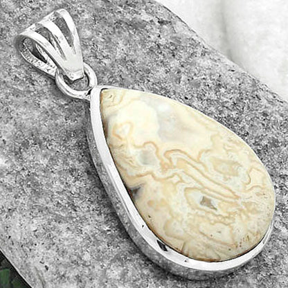 Natural Laguna Lace Agate - Mexican Pendant P-1002 SDP102320