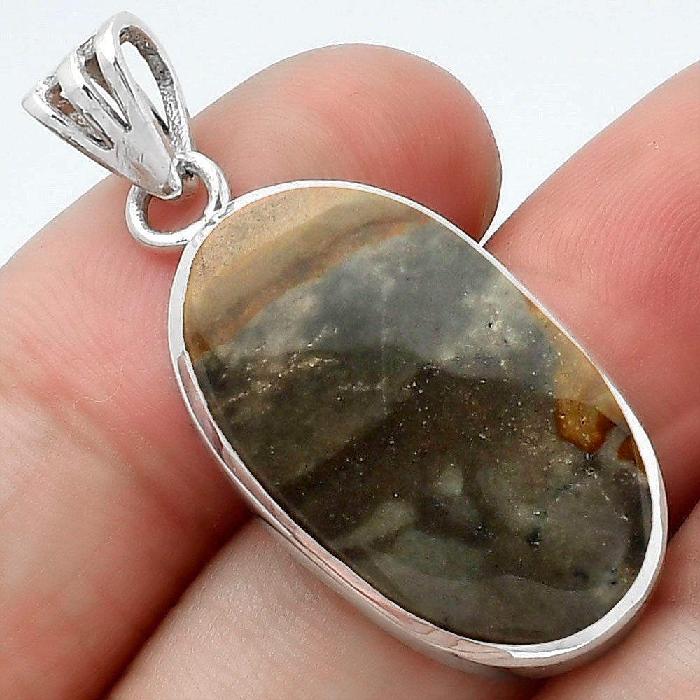 Natural Polygram Jasper Pendant P-1002 SDP102341