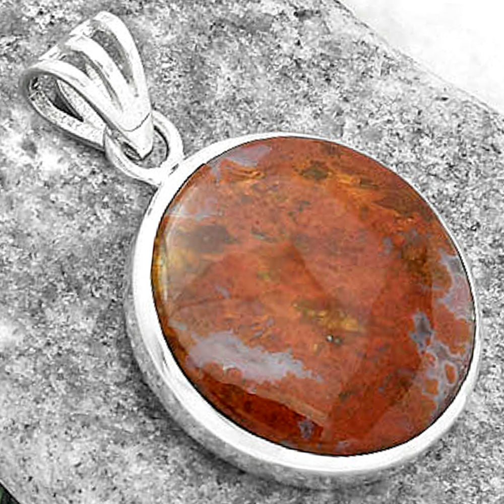 Natural Red Moss Agate Pendant P-1002 SDP102344