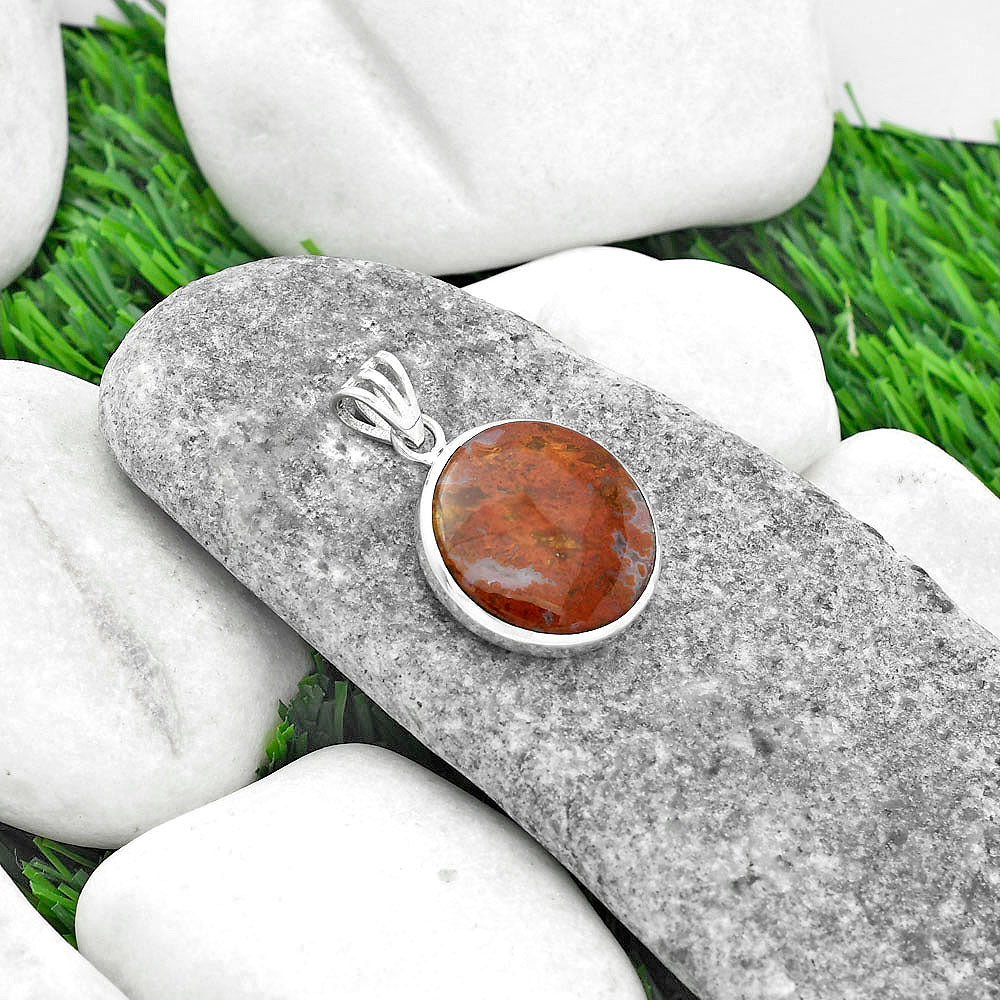 Natural Red Moss Agate Pendant P-1002 SDP102344
